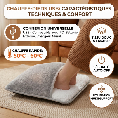 Chauffe-Pieds Électrique Ultra Confort – Adieu Froid & Douleurs !